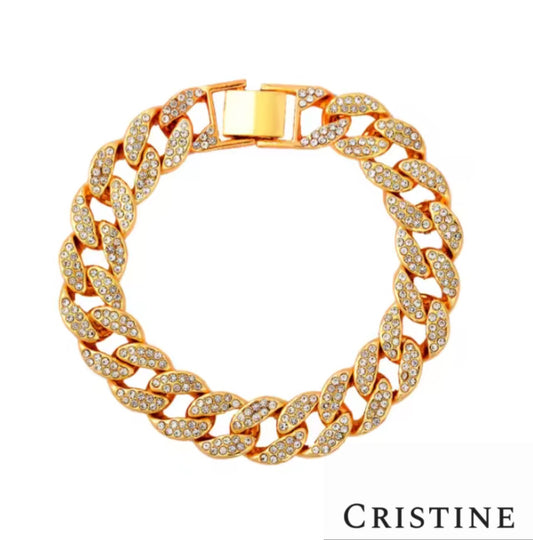 Iced Cuban Gold Bracelet