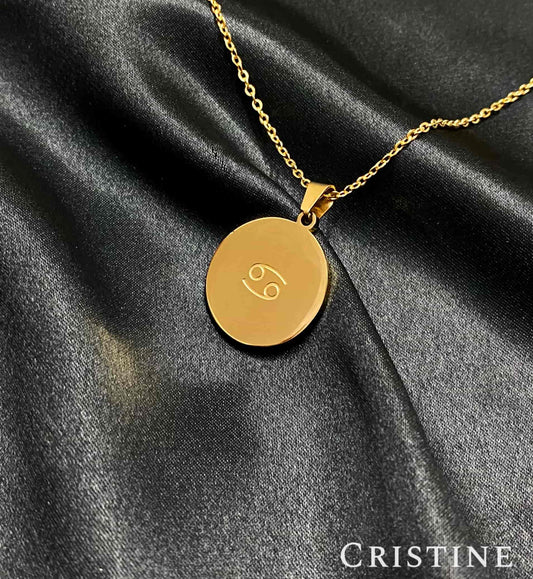 Cancer Zodiac Necklace | Gold Stainless Steel