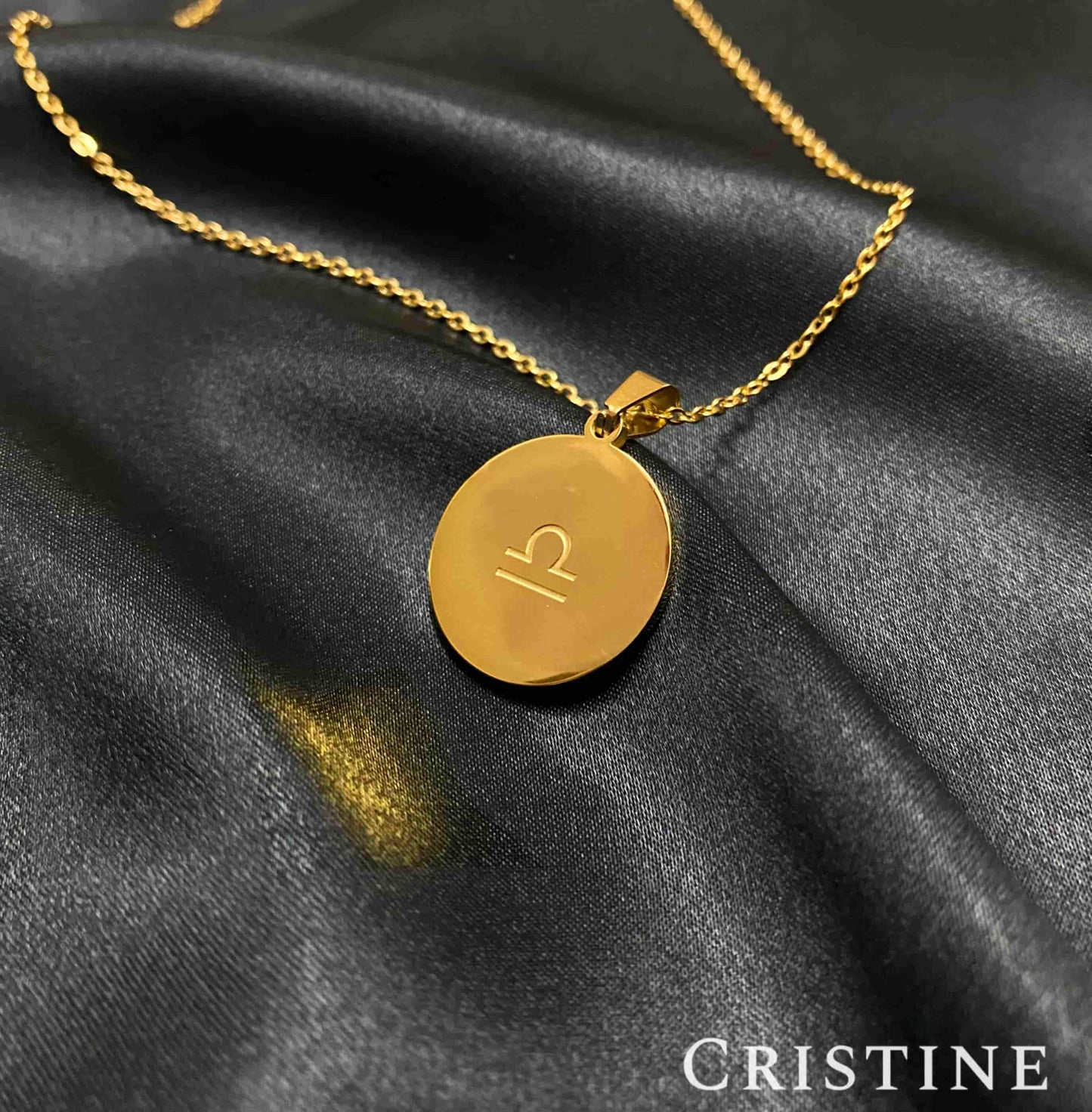 Libra Zodiac Necklace | Gold Stainless Steel
