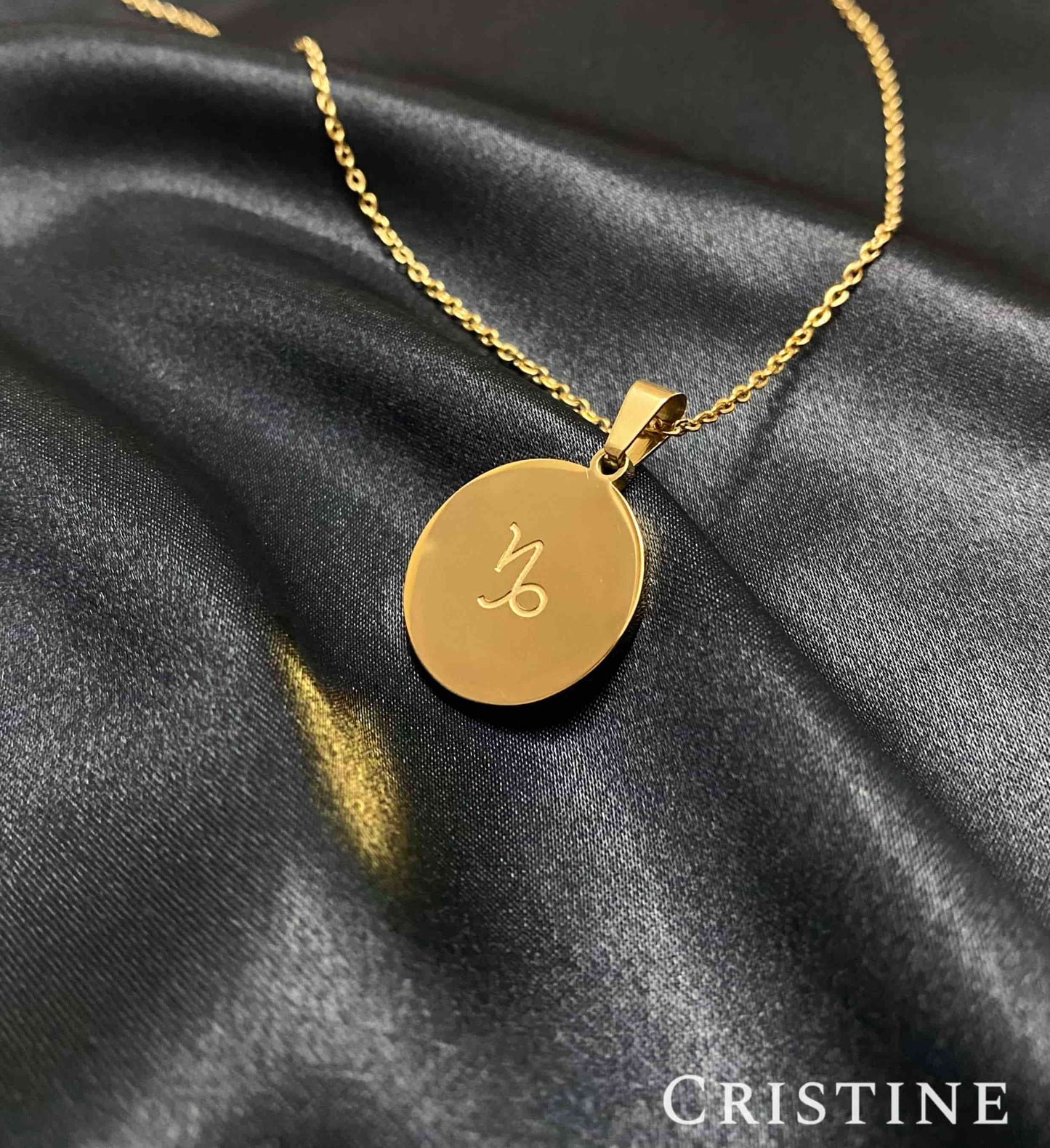 Capricorn Zodiac Necklace | Gold Stainless Steel
